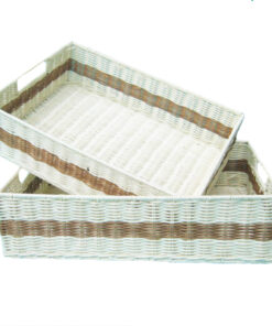 115539 Set of 2 Rattan Storage Baskets