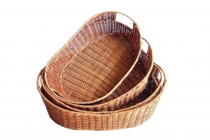 115513 Set of 2 Rattan Storage Baskets-2