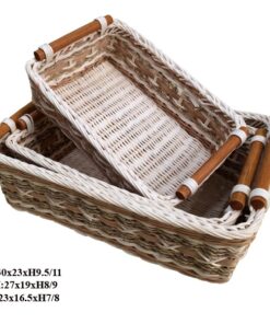 115528 Set of 3 Rattan Storage Baskets