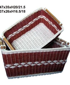 115540 Set of 2 Rattan Storage Baskets
